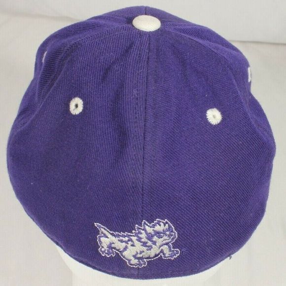 TCU Horned Frogs Embroidered Cap Fitted 7 3/8 Vintage Top Of The World - Picture 2 of 6